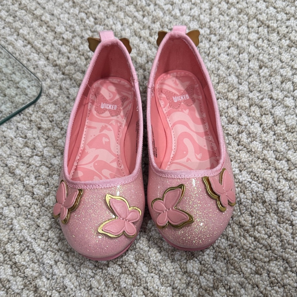 Wicked Glinda Shoes with Butterfly Accents - Size 12 Toddler